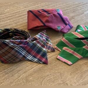 Men’s Plaid and Striped Bow Tie Set